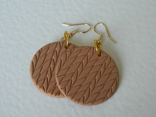 Knitted Dangles- Chocolate.