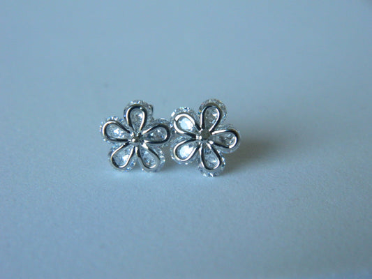 Flora Studs-Silver.