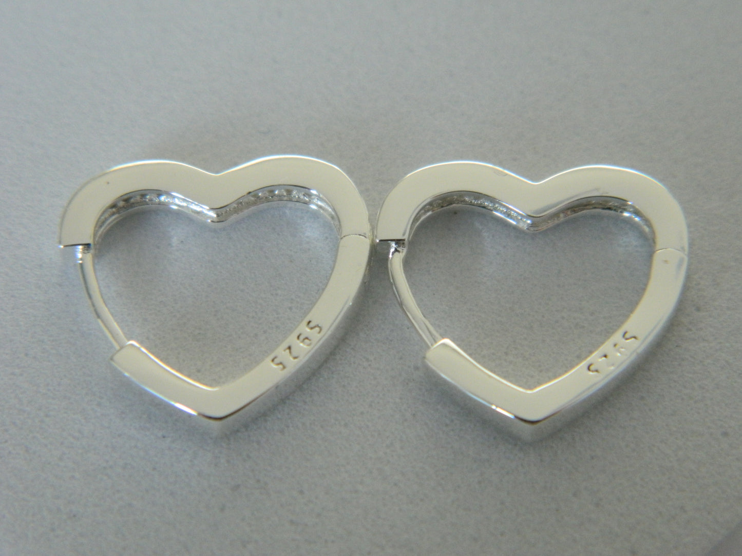 Hayley Heart Hoops- Silver.