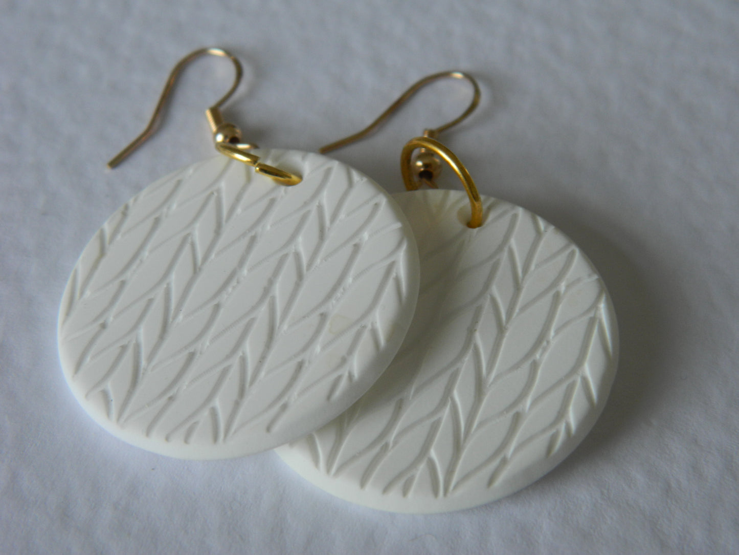 Knitted Dangles- White.