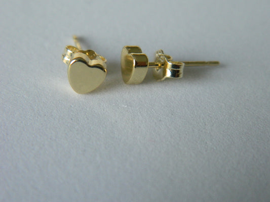 Honey Heart Studs-Gold.