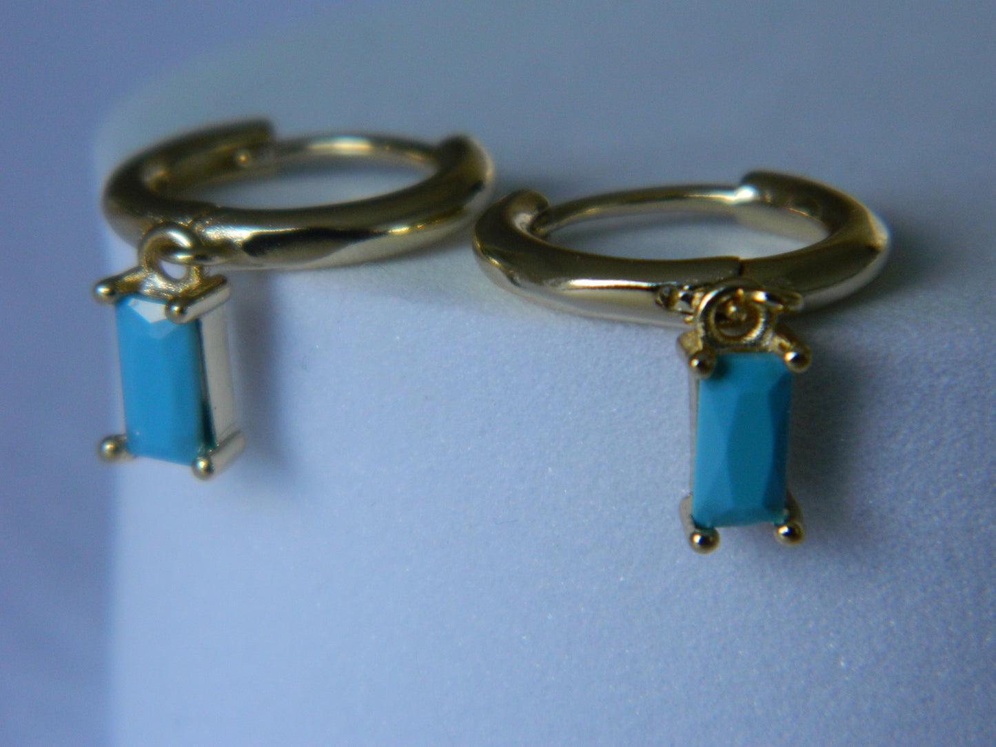 Bella Blue Hoops-Gold.