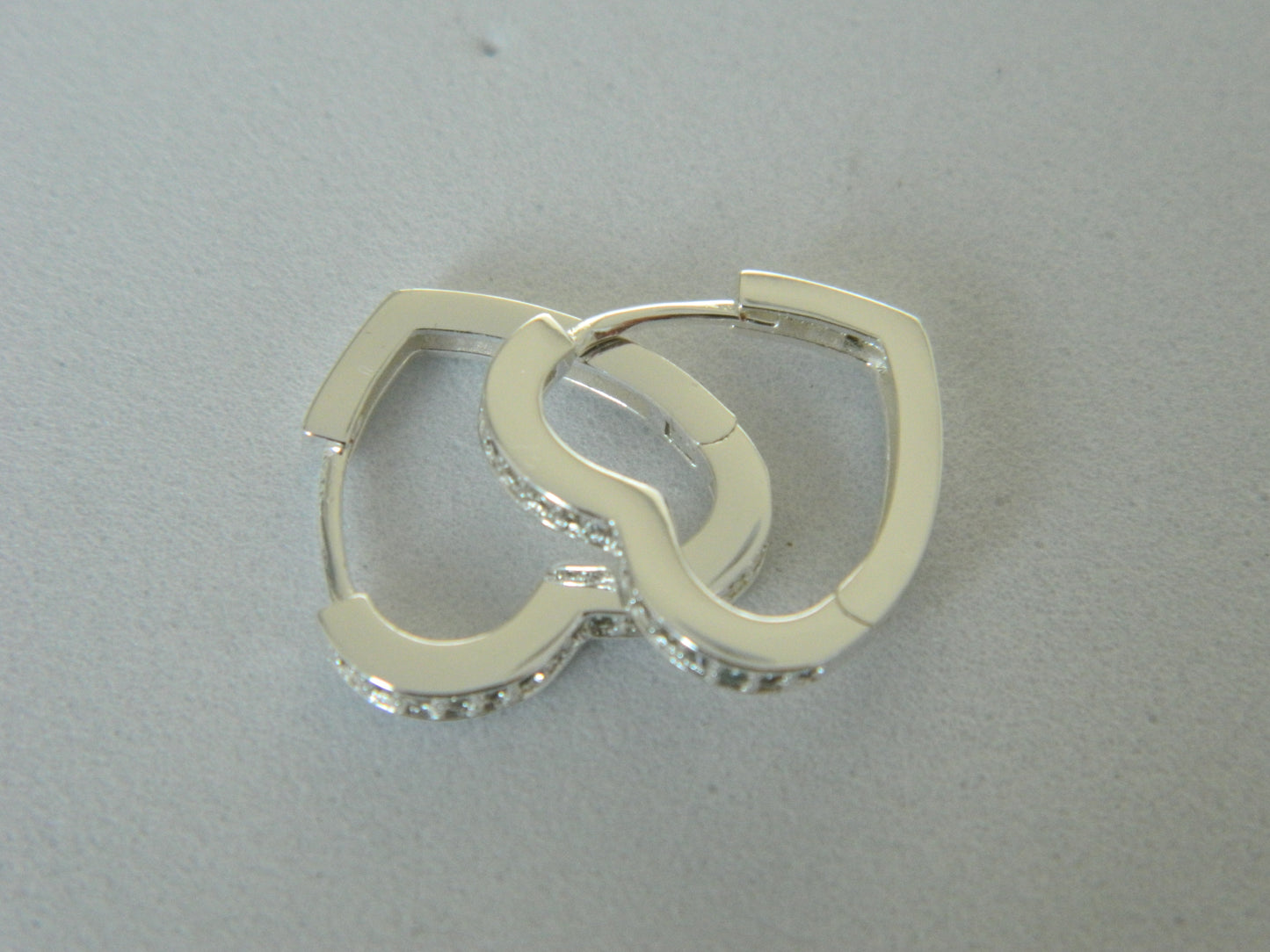 Hayley Heart Hoops- Silver.