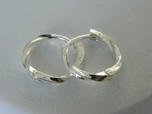 Tilly Twist Hoops-Silver.