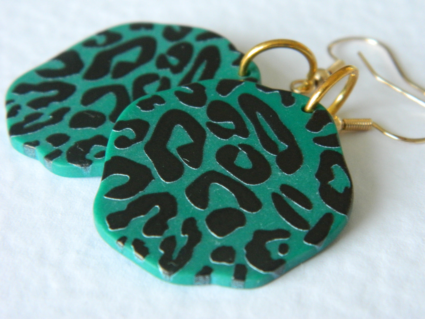 Green Leopard Dangles.