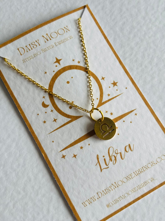 Libra Star Sign Necklace.