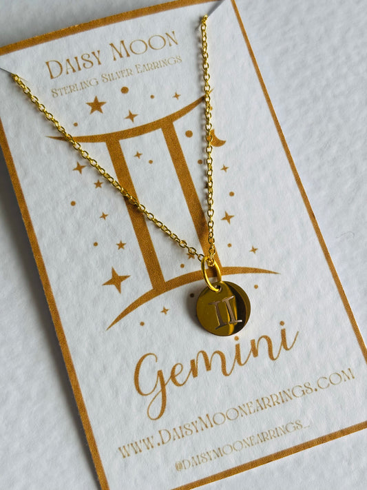 Gemini Star sign necklace.