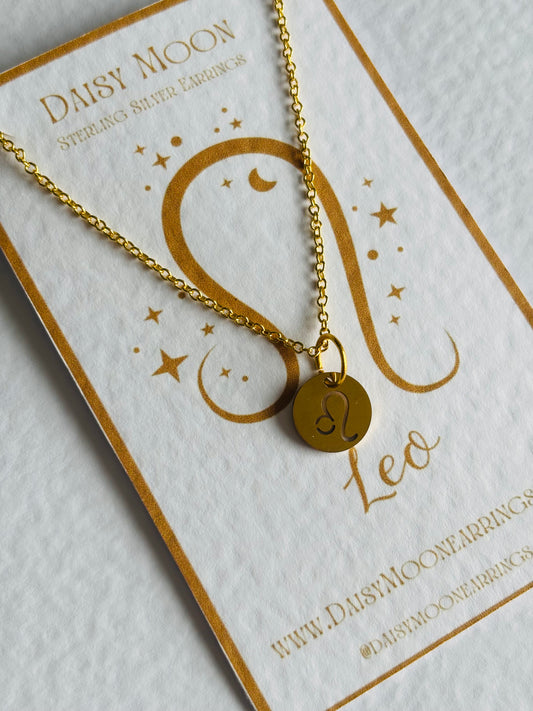 Leo Star Sign Necklace.