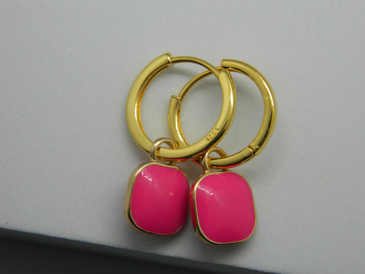 Pippa Hoops-Hot Pink.