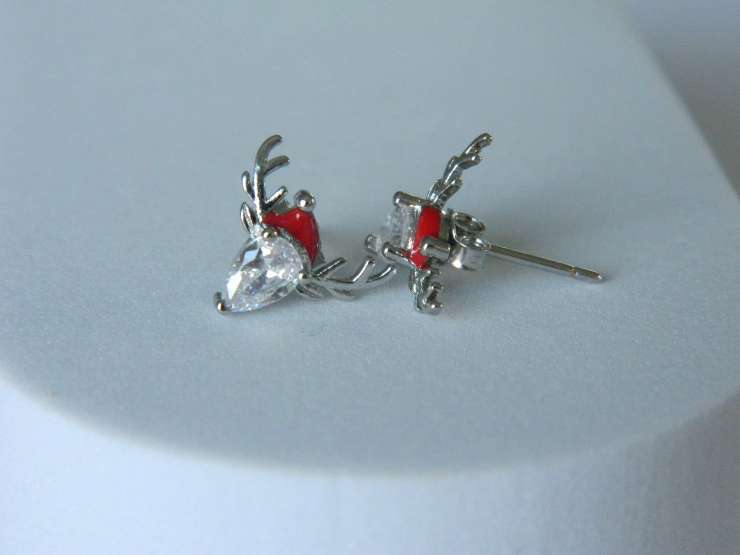 Santa Hat Reindeer Studs.